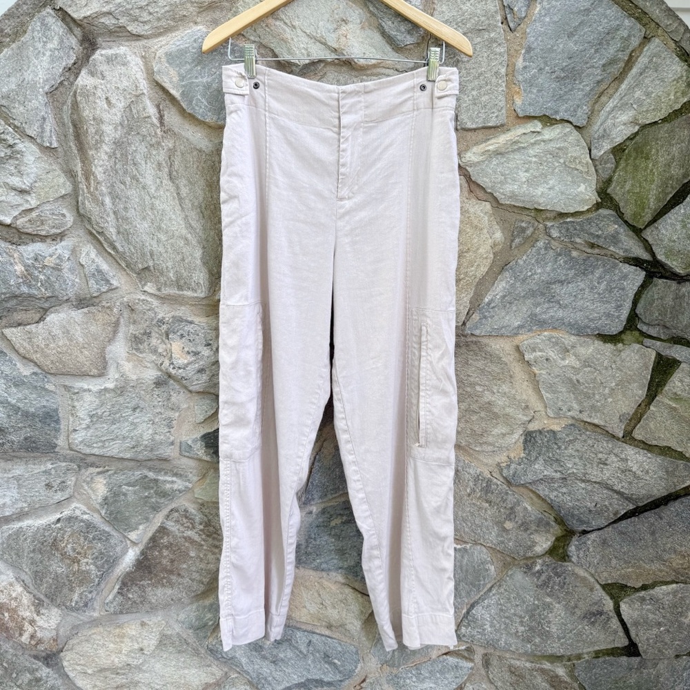 Jason Wu Linen Neutral Cargo Pants Womens Medium
